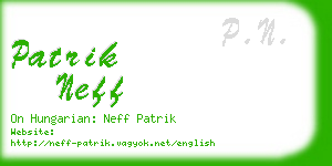 patrik neff business card